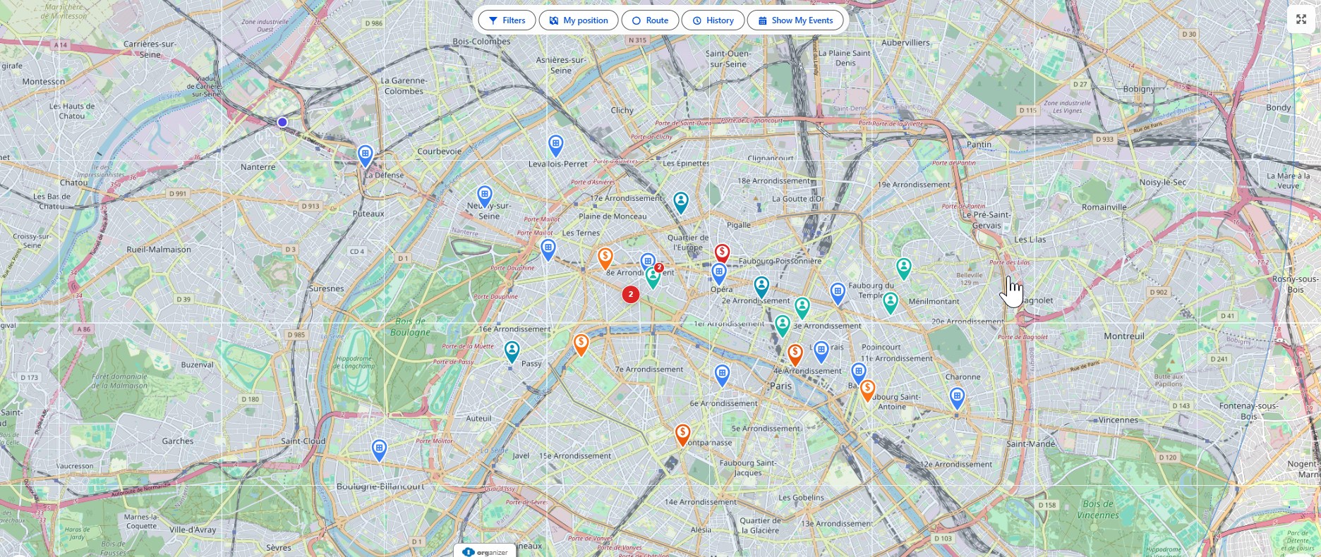 Map with markers